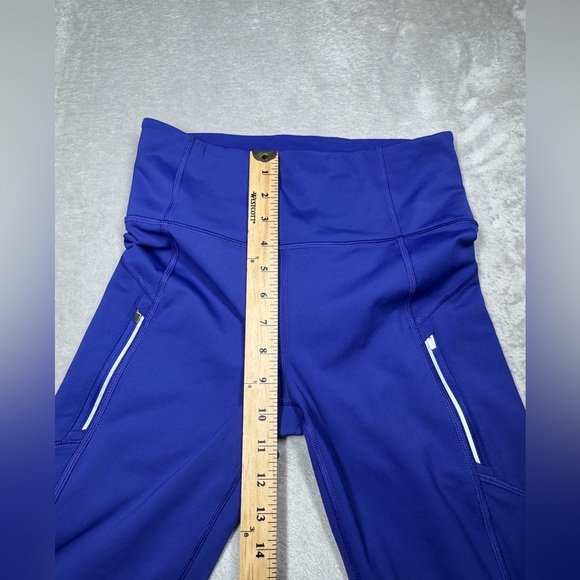 Athleta Rainer Bootcut Noble Blue Zip Pockets Athletic Leggings 467899 Small - Picture 9 of 16